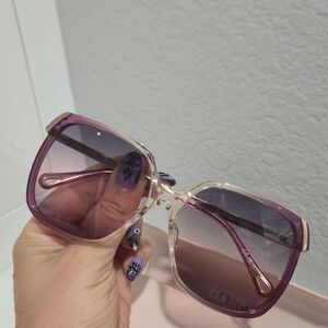 Chloe Purple and Gold Sunglasses